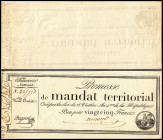 25 Francs (18.3.1796) ohne Serie, P-A83a. II+