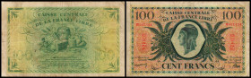Franz. Guyana. 100 Francs, L.1941, P-16a. III/IV