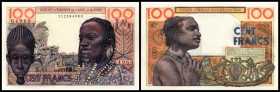 100 Francs 20.5.1957 (et du Togo) Serie X45, P-46, no ph. I