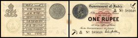 Indien, Government. 1 Rp. 1917, P-1g, no ph. I-