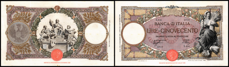 500 Lire 19.12.1940, Azzolini-Urbini, P-51d. III+