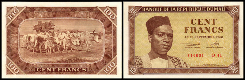 Mali. 100 Francs 22.8.1960, Serie D/41, P-2. I-