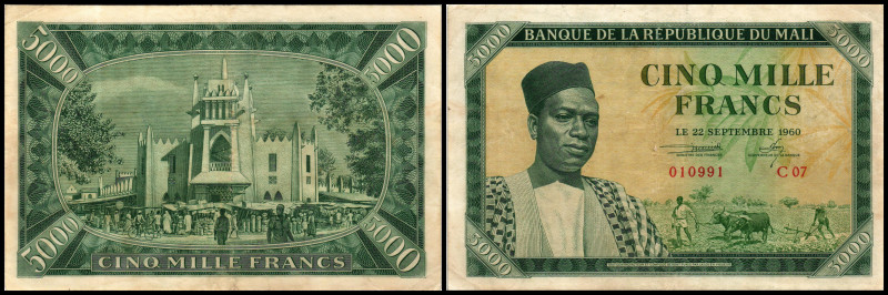 5000 Francs 22.9.1960, Serie C/O7P-5. III