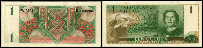 1 Gulden 8.12.1954, Serie BQ, kleine Randflecken, P-11a. II-