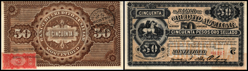 Banco de Credito Auxiliar
Specialized Issues. 50 Pesos 15.10.1888, Serie C, rect...