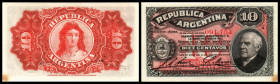 10 Cent. 19.7.1895, KN 20 mm lang mit Beistrich, Serie H, P-228, kl. Randfleck. I-