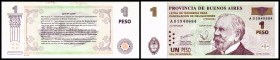 Obligationsausgaben argent. Provinzen (Parallelwährung) zur Bezahlung der Beamten. Lot 2 Stück: 1 Peso, L.12.727 - 25.7.2002, Serie A, P-S2310. I