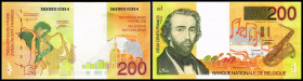 Lot 2 Stück: 200 Francs o.D.(1995) Sign. 5 und 15, P-148. I