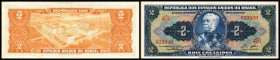 Lot 19 Stück: 2 Cruz. o.D.(1958/Sign.6) Est.1A, Dfa. ABNC, P-151b. I