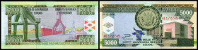 Lot 2 Stück: 5000 Francs 1.12.2008, kl.Format, P-48a. I