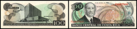 Lot 4 Stück:100 Colones 5.10.1990, neue Signaturen, P-254. I