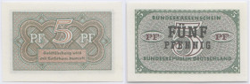 Bundeskassenscheine – nicht ausgegeben. 5 Pfg. (1967) BKS, P-25, Ro-314/BRD-66. I