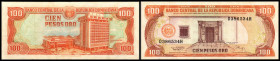 100 Pesos 1994, Wz. weibl. Brustbild nach re., Ser. D, zu P-136a. III