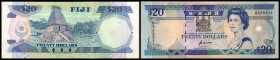 20 Dollars o.D.(1992, Sign. J.Kuabuabola) Dfa. TdlR, gebr. SiStr., P-95a. II+