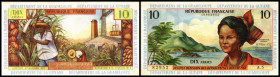 10 Francs o.D.(1966/72, Sign.2) P-8b, seit 1975 zirkulieren franz. Banknoten. II