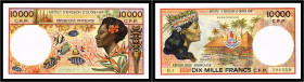 10.000 Francs (1985/89) Ser.G1, P-4a. I