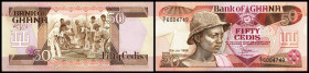 Lot 4 Stück: 50 Cedis 15.7.1986, P-25. I