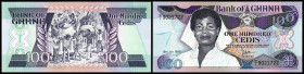Lot 6 Stück: 100 Cedis 15.7.1986, P-26a. I
