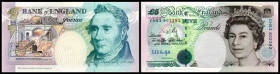 Bank of England. Lot 4 Stück: 5 Pfund Copyright 1990 (G.E.A.Kentfield, 1991/98) P-382b. I