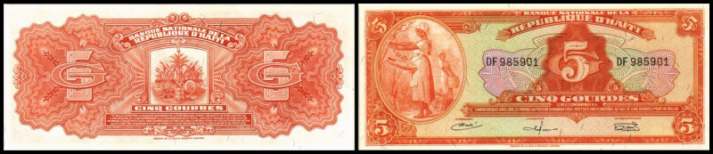 5 Gourdes L.1919(1967) Serie DF, P-192a. I