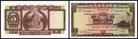 Hongkong & Shanghai Banking Corporation. 5 Dollars 31.10.1973, P-181f. I