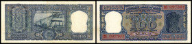 100 Rupien o.D.(1962/67, Sign.75) P-62a, min. fleckig. III+