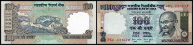 100 Rupien o.D.(1999 -, Sign.88 „L„, Mahatma Ghandi) gebr. SiStr. silber, P-91e. I
