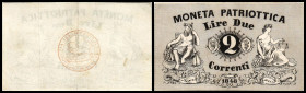 Moneta Patriottica. 2 Lire 1848, Ri-504, PS-186. III+
