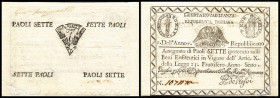Monte di Pieta’. 7 Paoli, 7=1798, P-S537. I