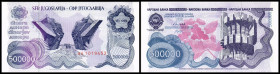 Sozialistische Förderale Republik, Währungsreform 1 Dinar neu = 100 Dinar alt. Lot 3 Stück: 500.000 Dinar Aug.1989, B-Y102, P-98a. I