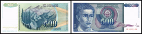 Währungsreform / 2. Ausgabe. Lot 3 Stück: 500 Dinar 1.3.1990, B-Y110, P-106. I