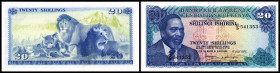 Lot 2 Stück: 20 Shillings 1.7.1977, Sign.5, P-13d. I