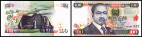 100 Shillings 1.7.1999, gebr. SiStr., Sign.15, P-37d. I