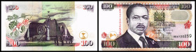 100 Shillings 1.7.2001, gebr. SiStr., Sign.17, P-37e. I