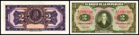 El Banco de la Republica. 2 Pesos 7.8.1947, Serie I, P-390b. I