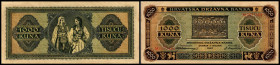 State Bank. 1000 Kuna 1.9.1943, (B-H270) P-12. I-