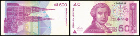 Lot 3 Stück: 500 Dinara 8.10.1991, (B-H279) P-21a. I-