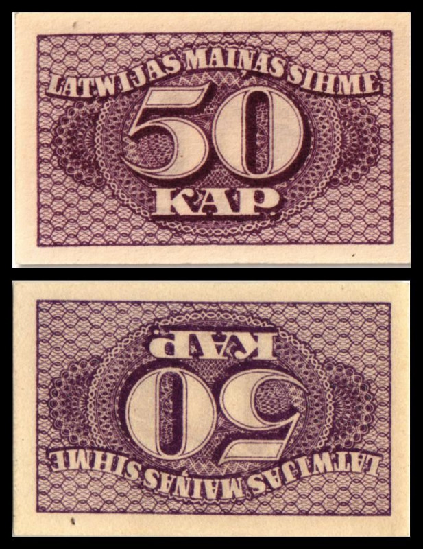 Lot 4 Stück: 5,10,25,50 Kop. (1920) P-9-12a, Serie. I