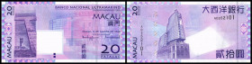 Banco Nacional Ultramarino. 20 Patacas 8.8.2005, neue Note, P-81. I