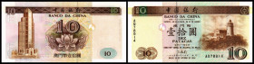 Banco da China. Lot 3 Stück: 10 Patacas 16.10.1995, P-90. I