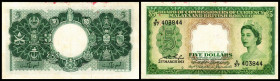 5 Dollars 21.3.1953, P-2, min. fleckig, kl. rote Farbflecken am oberen Rand. II/III