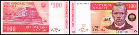 Lot 3 Stück: 100 Kwacha 1.7.1997, P-40. I