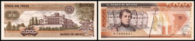 Banco de Mexico. Lot 2 Stück: 5000 Pesos 28.3.1989, Ser.KQ, P-88c. I