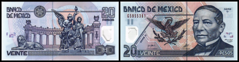 20 Pesos 17.5.2001, Serie D, Plastik, P-116a. I