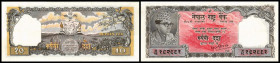Central Bank. Lot 2 Stück: 10 Rupien o.D.(1961, Sign.8) P-14. I