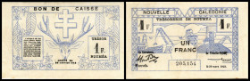 1 Franc 29.3.1943, WZ 1 dicke ZT, P-55b. III+
