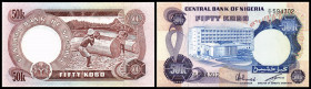 Central Bank / neue Währung. Lot 4 Stück: 50 Kobo o.D.(1973/78, Sign.6 "Dom. Op.") P-14f. I