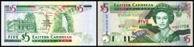 Lot 5 Stück: 5 Dollars o.D.(1994-/K) P-31k. I