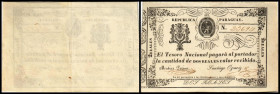 2 Reales o.D.(1865) P-19 gr. Wz. Stern mittig. II