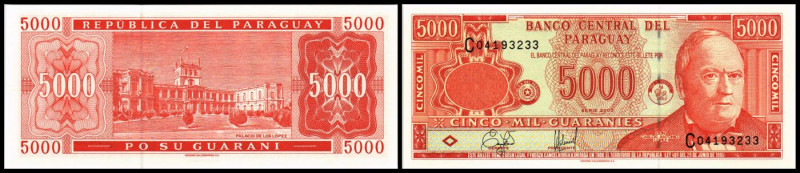 Lot 2 Stück: 5000 Guaranies, 2000, P-220. I